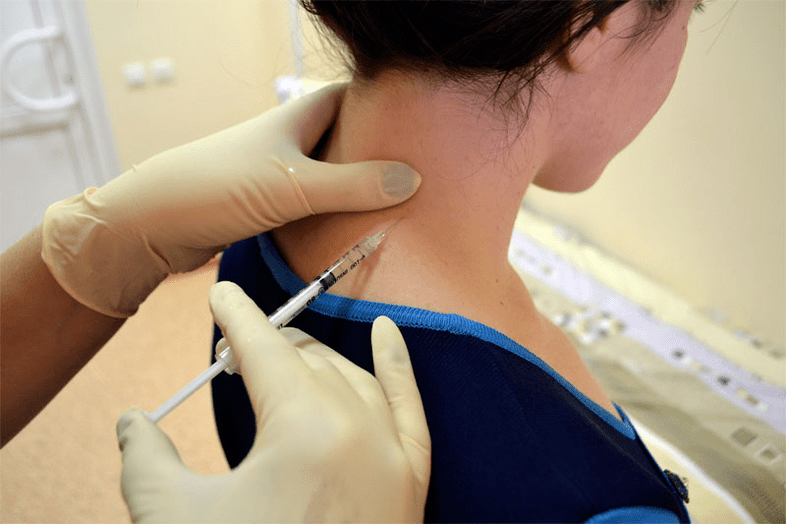 Bloqueo da anestesia para osteocondrose